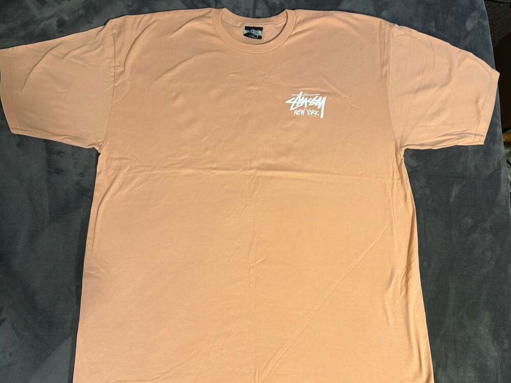Stussy New York Chapter Graphic T-Shirt Peach XXL